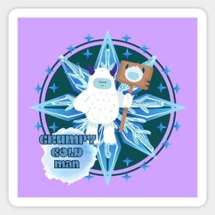 Grumpy Cold Man Sticker